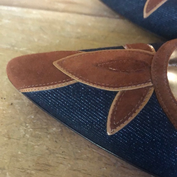 Dolce & Gabbana Brown and Blue Patchwork Heels - Picture 11 of 11